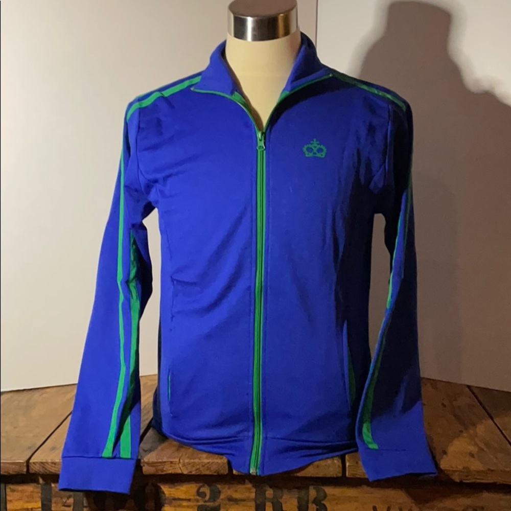 Ace brand track jacket in size M blue and green